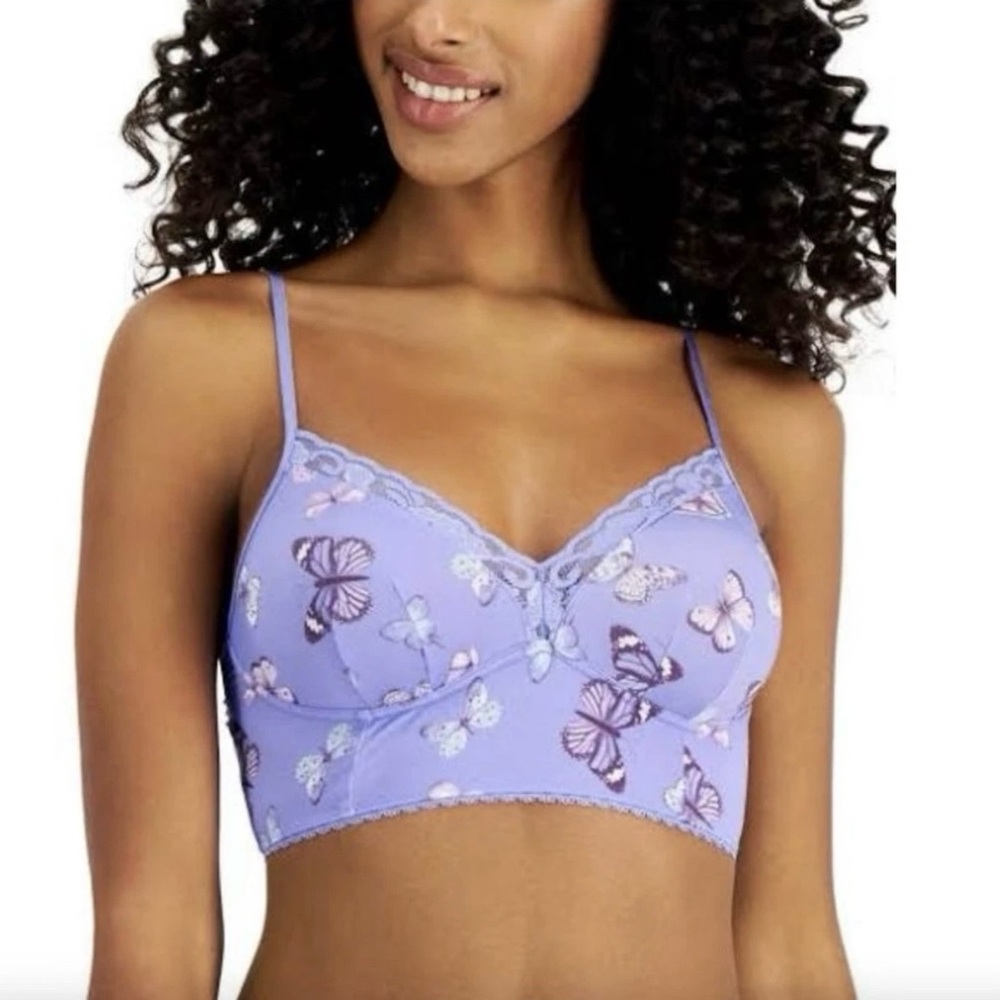 INC International Concepts Butterfly Bralette Bra Lavender Purple Size XL